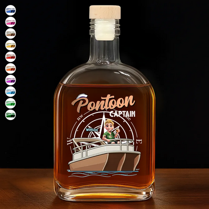 Pontoon Captain - Personalized Whiskey Bottle