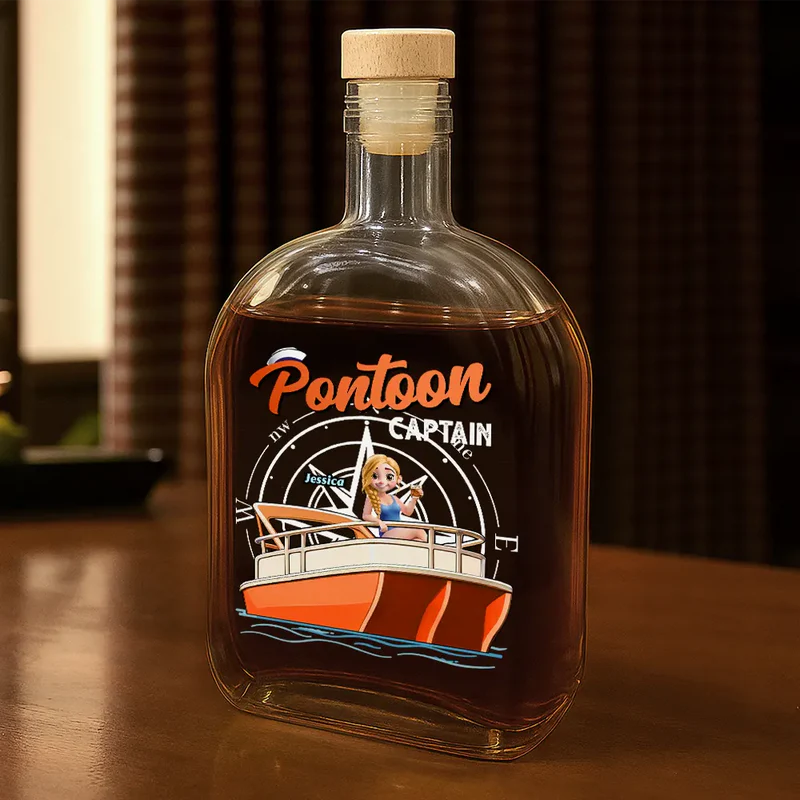 Pontoon Captain - Personalized Whiskey Bottle
