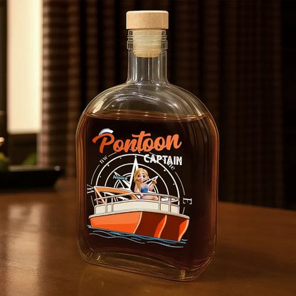 Pontoon Captain - Personalized Whiskey Bottle