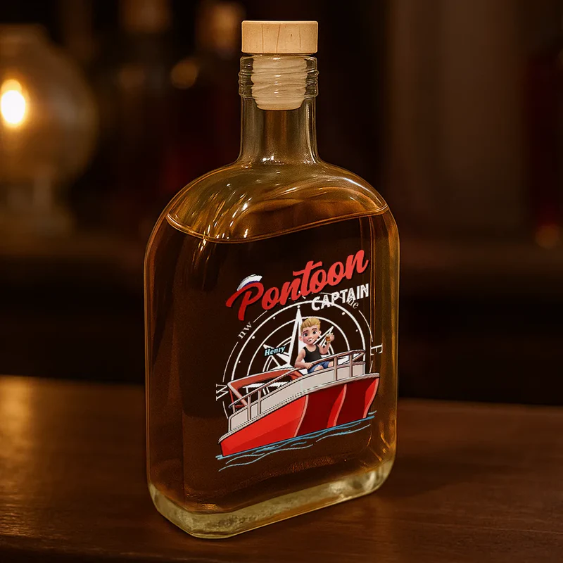 Pontoon Captain - Personalized Whiskey Bottle