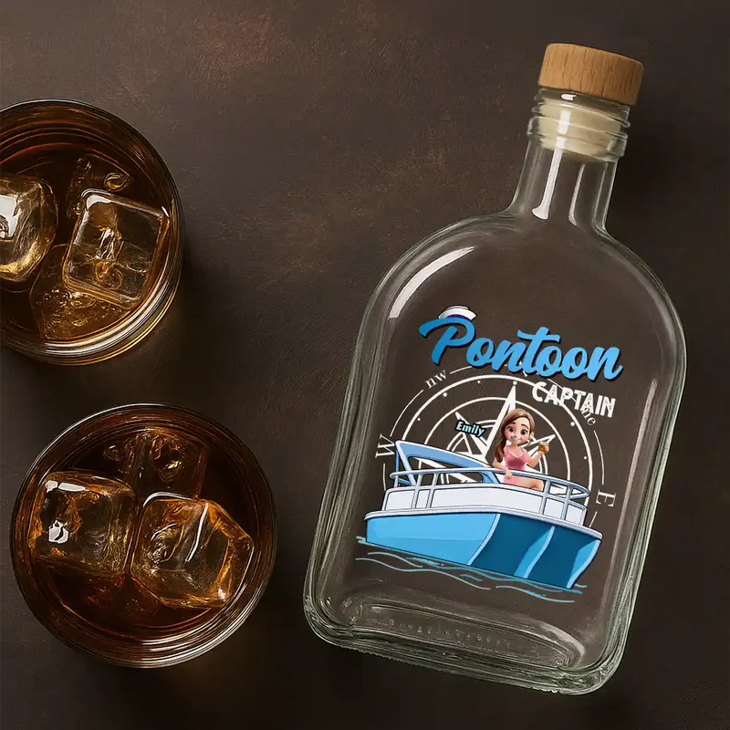 Pontoon Captain - Personalized Whiskey Bottle