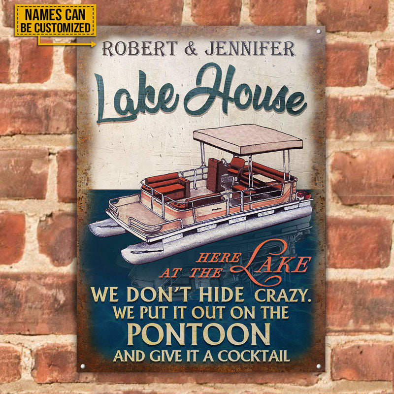 Pontoon Lake House Crazy Custom Classic Metal Signs