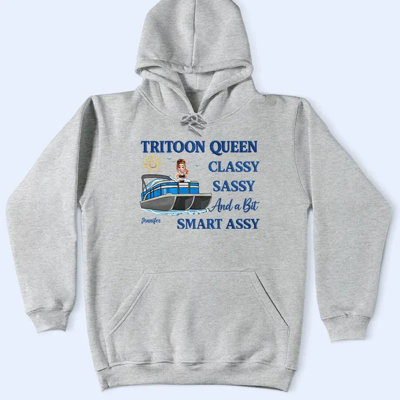 Pontoon Queen Classy Sassy - Personalized T Shirt