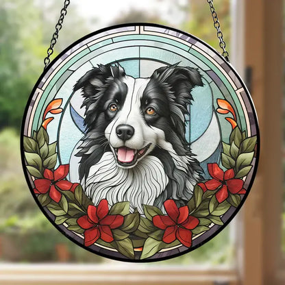 Portrait Lovely Dog - Personalized Custom Window Hanging Suncatcher Hanging Suncatcher Ornament The Next Custom Gift