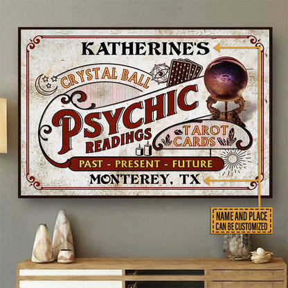 Personalized Tarot Psychic Readings Crystal Ball Customized Poster