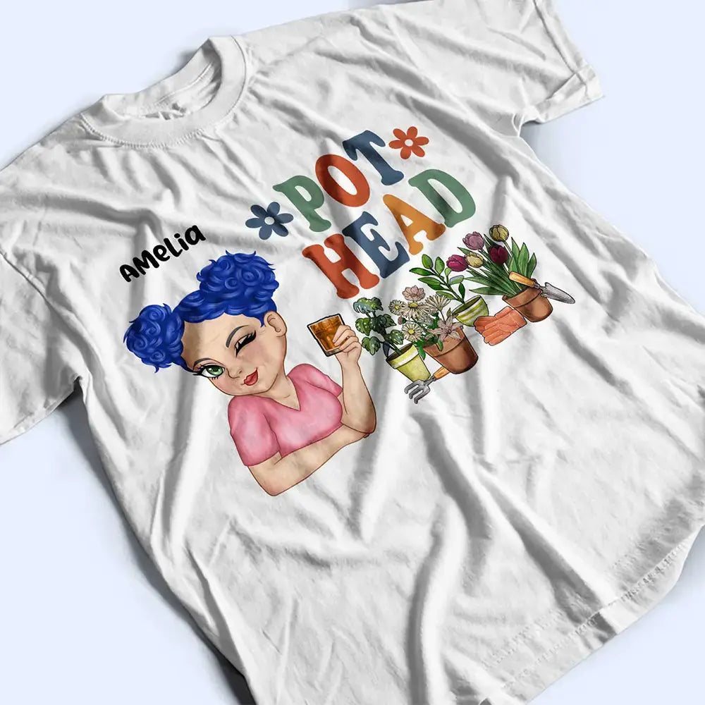 Pot Head Gardening - Personalized T Shirt Shirts & Tops The Next Custom Gift