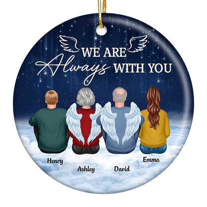 Always With You Night Cloud Memorial Personalized Circle Ornament