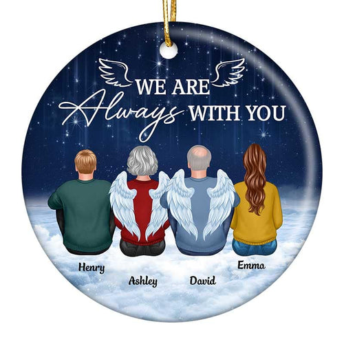 Always With You Night Cloud Memorial Personalized Circle Ornament