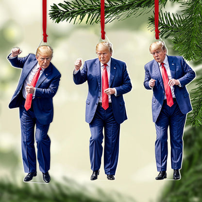 Trump Dancing Ornament, Christmas Trump Acrylic Ornament | Perfect for Car & Christmas Tree Decor C1618 - GOP