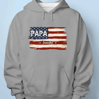 Proud To Be American - Family Personalized Custom Unisex T-shirt, Hoodie, Sweatshirt - Gift For Dad, Grandpa Shirts & Tops The Next Custom Gift