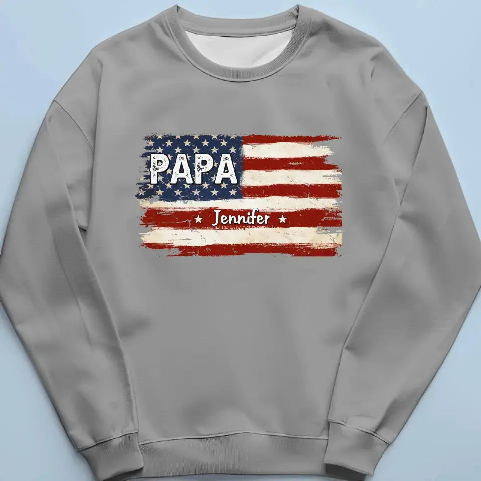 Proud To Be American - Family Personalized Custom Unisex T-shirt, Hoodie, Sweatshirt - Gift For Dad, Grandpa Shirts & Tops The Next Custom Gift