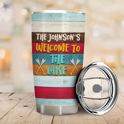 Proudly Serving Whatever You Bring Lake House - Personalized Custom Tumbler
