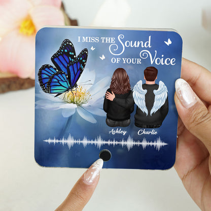 Realistic Butterfly Lost Loved One Voice Recording Memo Voicemail Memorial Keepsake Personalized Music Fridge Magnet