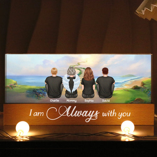 Family Sitting Stairway To Heaven Personalized Acrylic Block LED Night Light