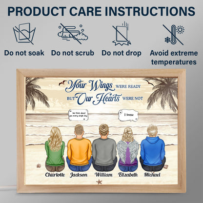 Always On Our Minds Forever In Our Hearts - Memorial Gift For Family, Siblings - Personalized Picture Frame Light Box