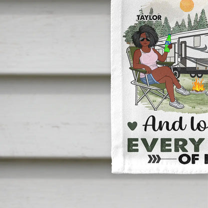 Loving Every Miles Of It Camping Couples - Personalized Flag