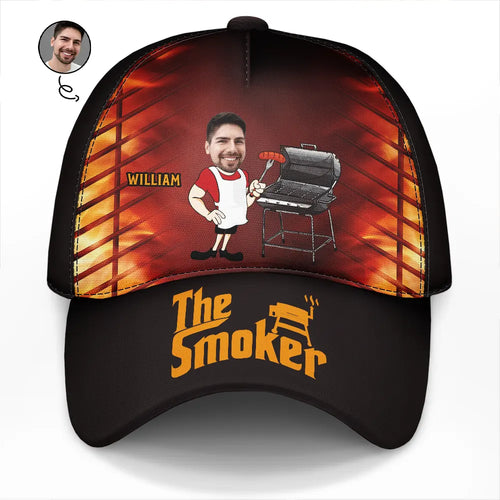 Custom Photo The Smoker BBQ Grilling - Personalized Classic Cap