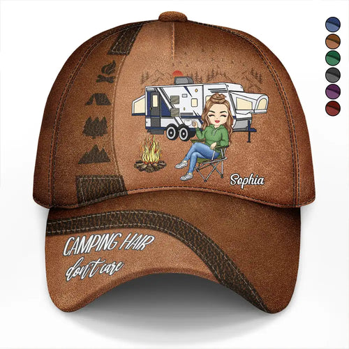 Camping Hair Don't Care - Personalized Classic Cap