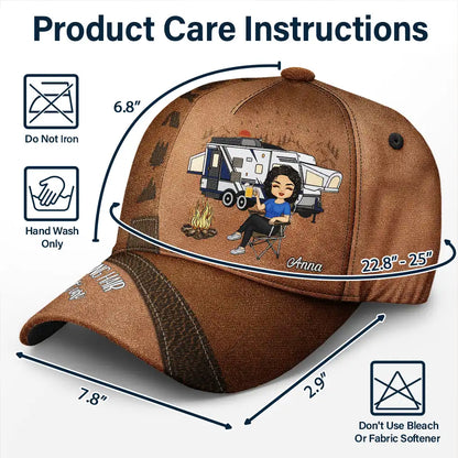 Camping Hair Don't Care - Personalized Classic Cap