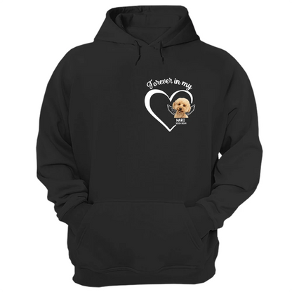 Custom Photo Forever In My Heart Memorial - Personalized T Shirt