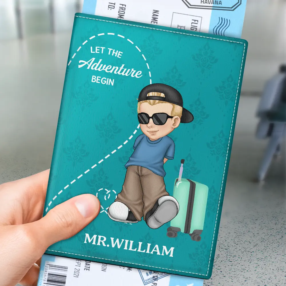 Let The Adventure Begin Y2K Couple - Personalized Passport Cover, Passport Holder