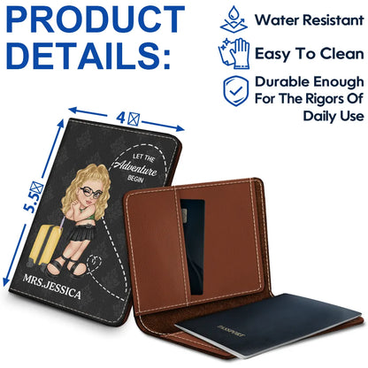 Let The Adventure Begin Y2K Couple - Personalized Passport Cover, Passport Holder