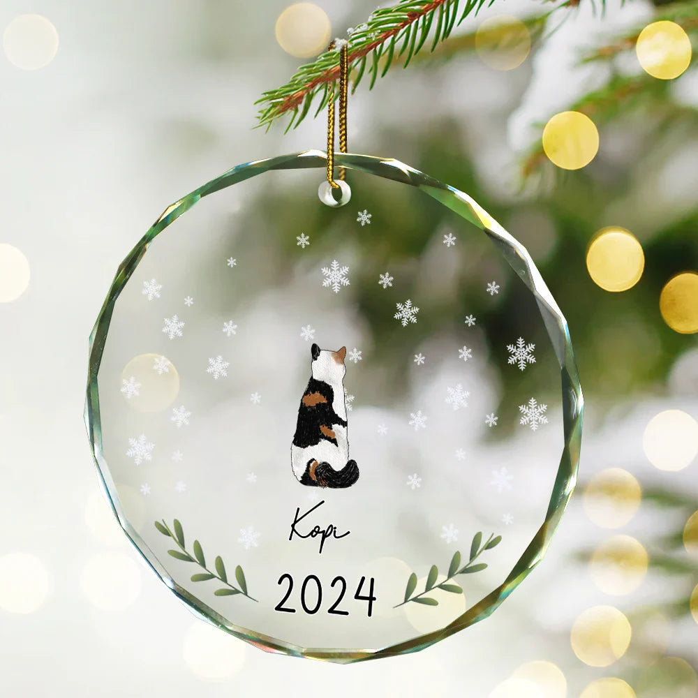 My Dogs Cats Pet 2024 - Personalized Circle Acrylic Ornament