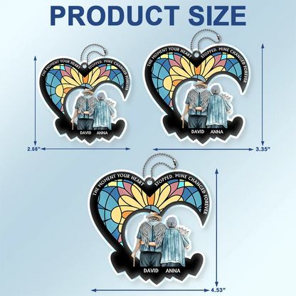 The Moment Your Heart Stopped Memorial - Personalized Acrylic Car Hanger