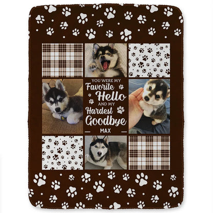 Custom Photo Memorial You Were My Favorite Pet Lover - Personalized Fleece Blanket, Sherpa Blanket