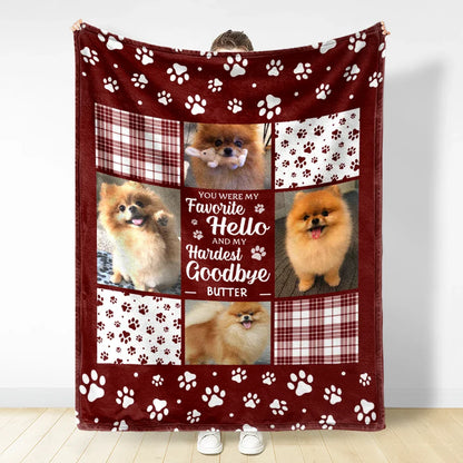 Custom Photo Memorial You Were My Favorite Pet Lover - Personalized Fleece Blanket, Sherpa Blanket