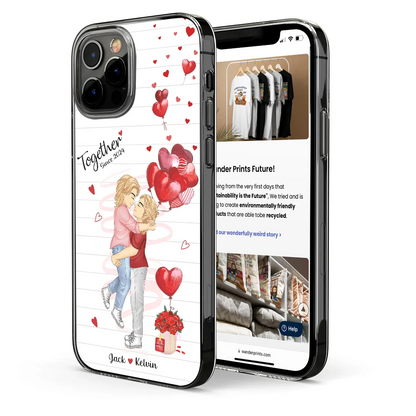 Together Since Couples - Personalized Clear Phone Case