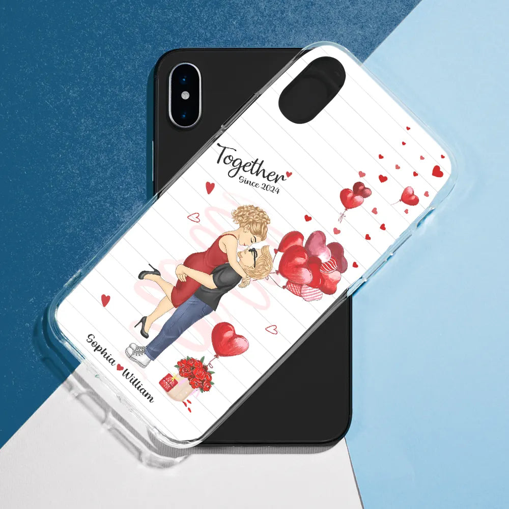 Together Since Couples - Personalized Clear Phone Case