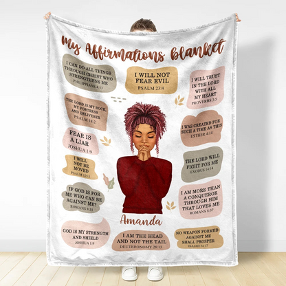 Christian My Affirmation - Personalized Fleece Blanket, Sherpa Blanket