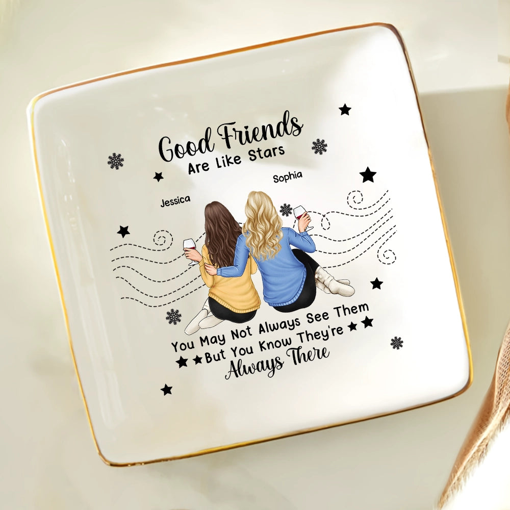 Good Friends Are Like Stars - Personalized Ring Dish