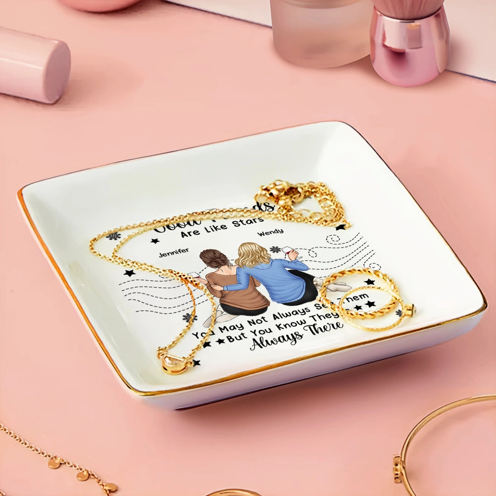 Good Friends Are Like Stars - Personalized Ring Dish