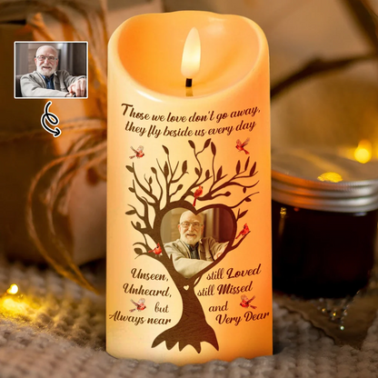 Custom Photo They Fly Beside Us Everyday - Personalized Flameless LED Candle