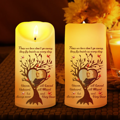 Custom Photo They Fly Beside Us Everyday - Personalized Flameless LED Candle