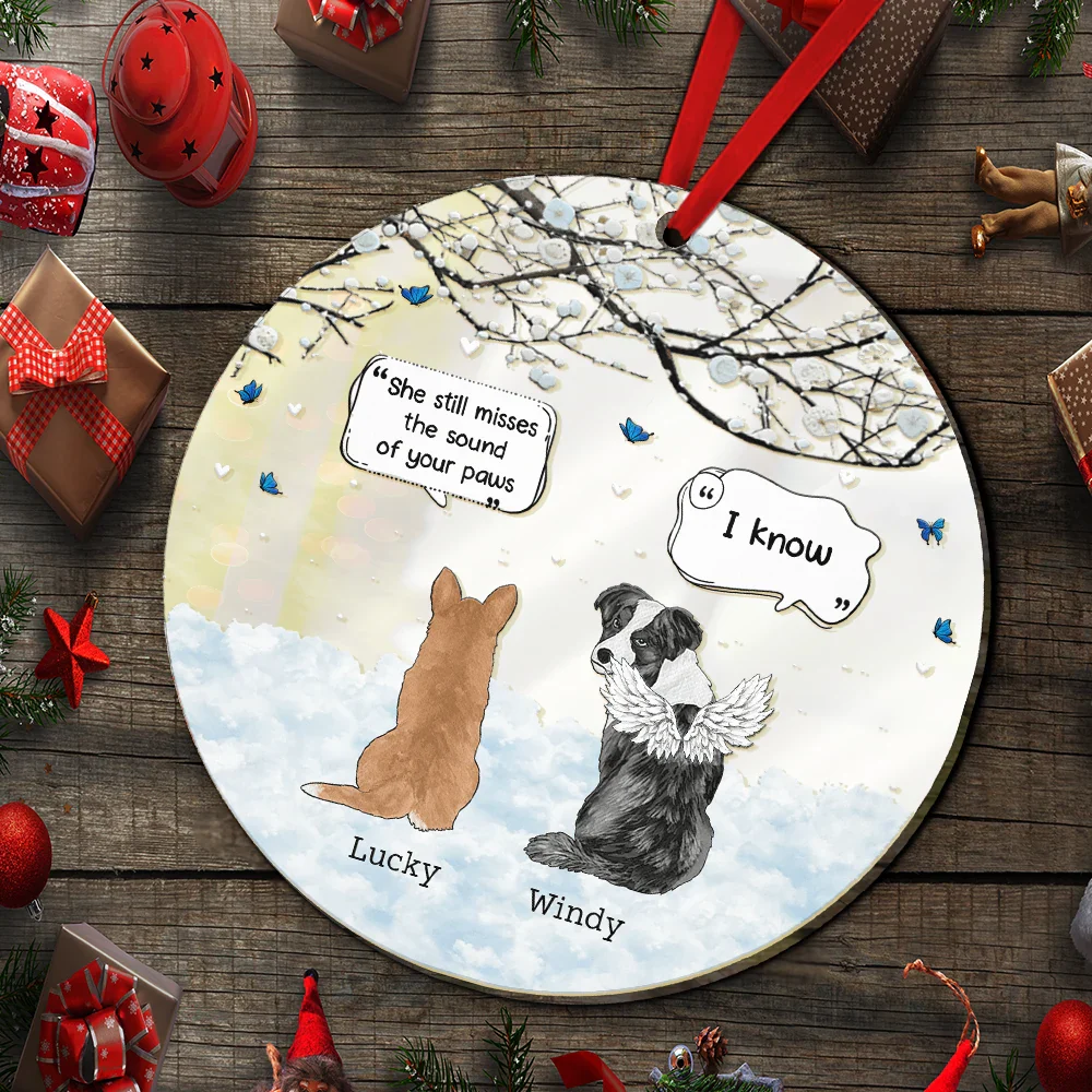 Dog Cat Memorial They Still Talk About You - Personalized Custom Shaped Mirror Ornament