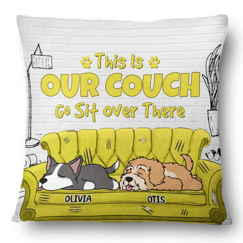 This Is Our Couch Cartoon Dog - Personalized Pillow