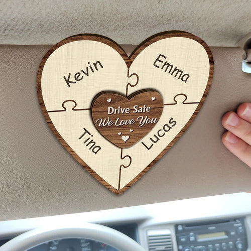 Drive Safe We Love You - Personalized Custom Shaped Car Visor Clip