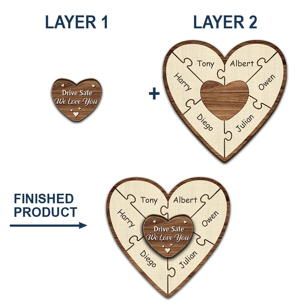 Drive Safe We Love You - Personalized Custom Shaped Car Visor Clip