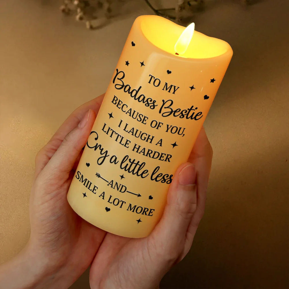 Thank You For Being My Unbiological Sisters - Personalized Flameless LED Candle