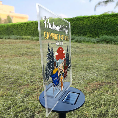 Making Memories One Campsite At A Time Camping Couple - Personalized Solar Light