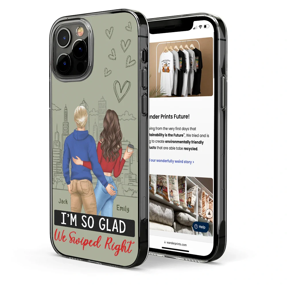 Started With A Message Couples - Personalized Clear Phone Case