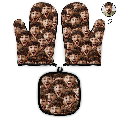 Custom Photo Pet Face - Personalized Oven Mitts, Pot Holders