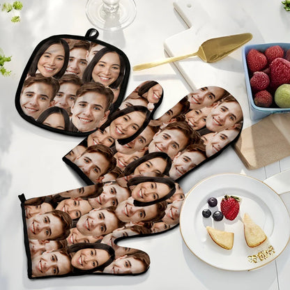 Custom Photo Pet Face - Personalized Oven Mitts, Pot Holders