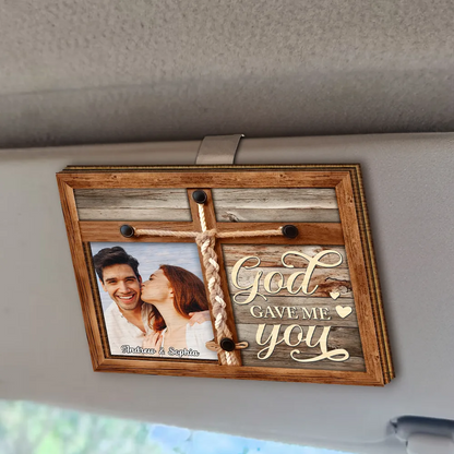 Custom Photo My Heart Needed You - Personalized Custom Shaped Car Visor Clip