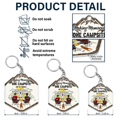 Making Memories One Campsite - Personalized Acrylic Keychain