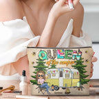 Queen Of The Camper - Personalized Cosmetic Bag