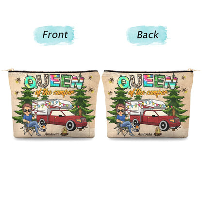 Queen Of The Camper - Personalized Cosmetic Bag